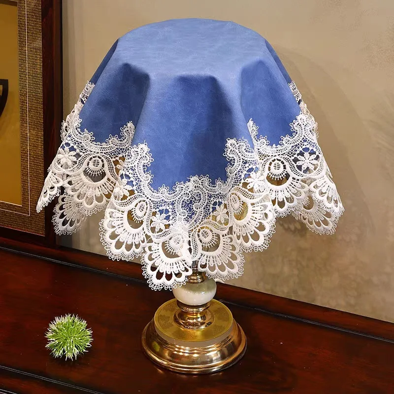 Embroidered Tablecloth European Bedside Table Cover Table Flag TV Cabinet Decoration Lace Microwave Tablewares Dust Cover