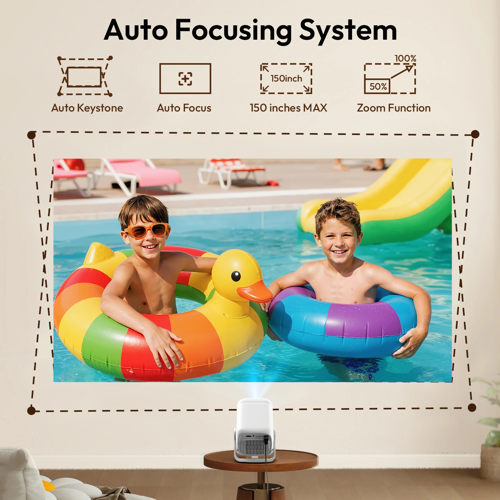 XGODY 4K FHD Projector Gimbal 3S N5 Whale OS Video Projector Smart Android TV HDMI WiFi Bluetooth Home Theater