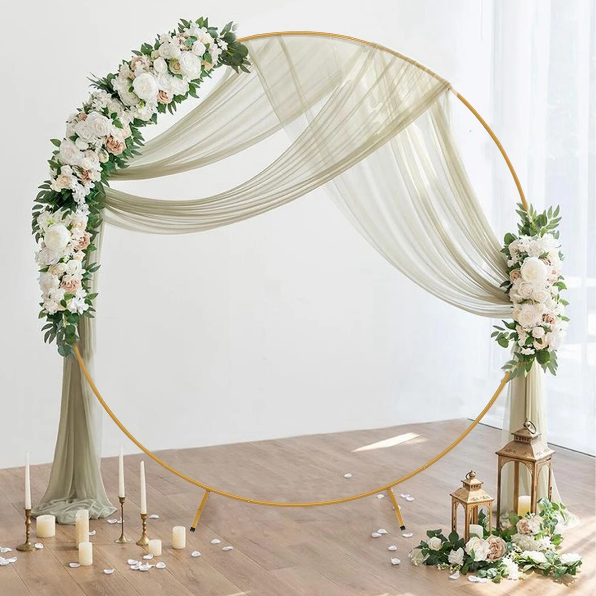 Support D'Arche Métallique Pour Toile De Fond - 1x2m Ou 1.2x2.2m - Pour Mariage, Anniversaire, Événement