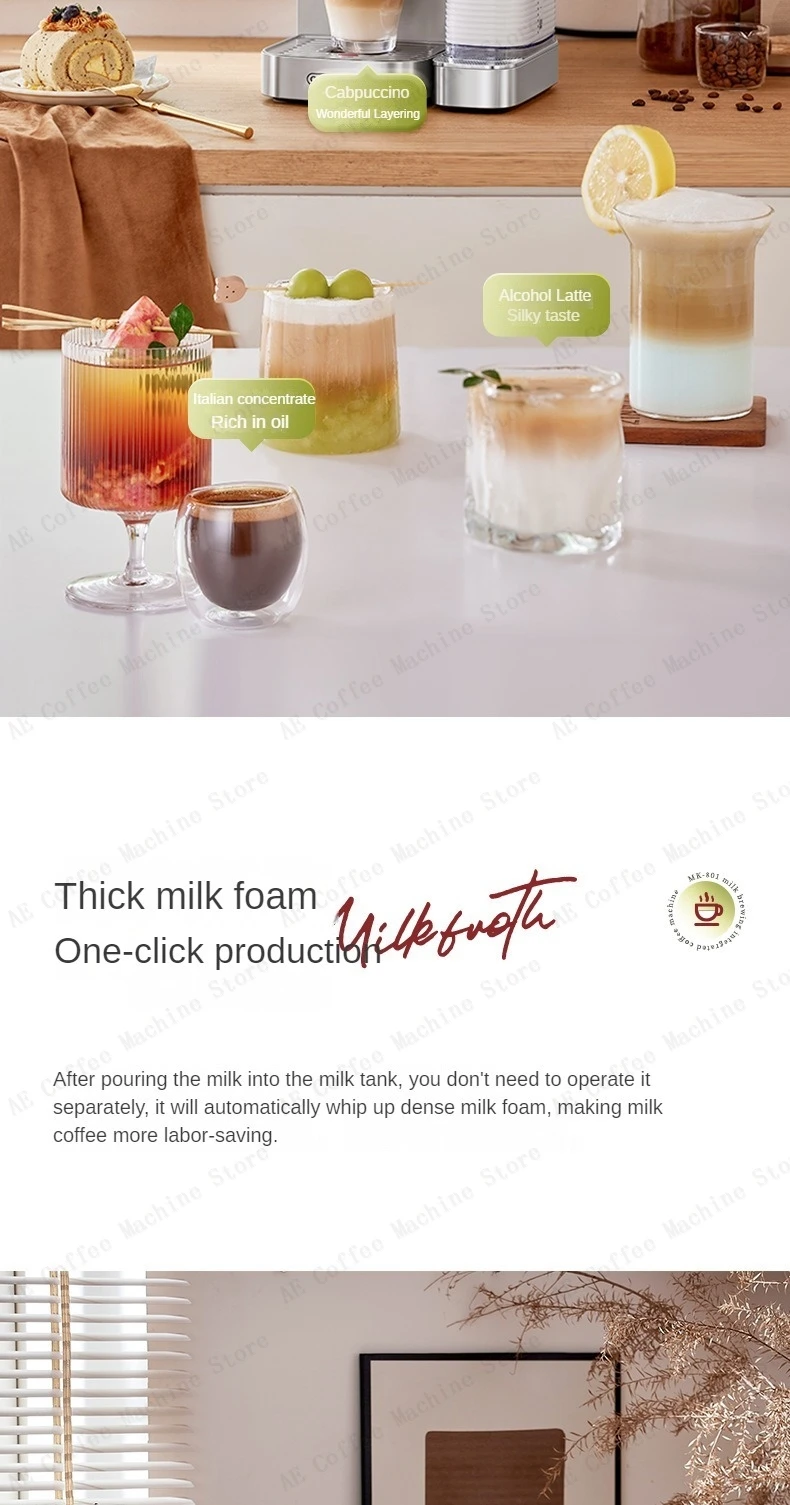 Description Picture 6 of itemAutomatic Coffee and Milk Frother All-in-one Machine 20bar Household Small Espresso Coffee Machine Multi-function Coffee Maker