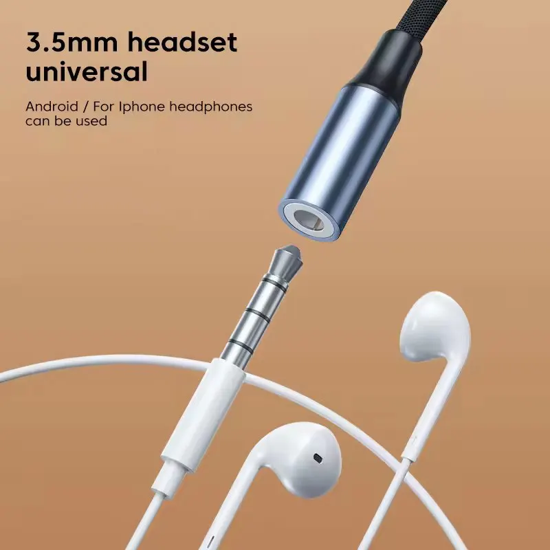 Ultra-Slim Type-C to 3.5mm Audio Adapter | Compact and Portable Design