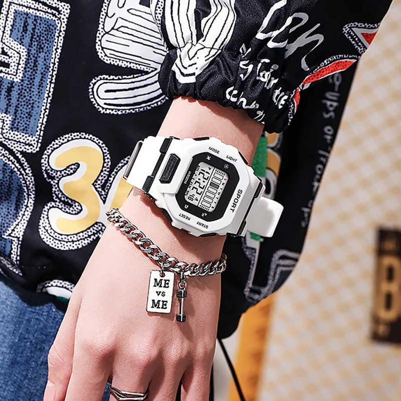 Sport Men's Watch Multifunction Electronic Watch for Kids Boys Teen Student Children LED Digital Wristwatch Military Clock Gifts