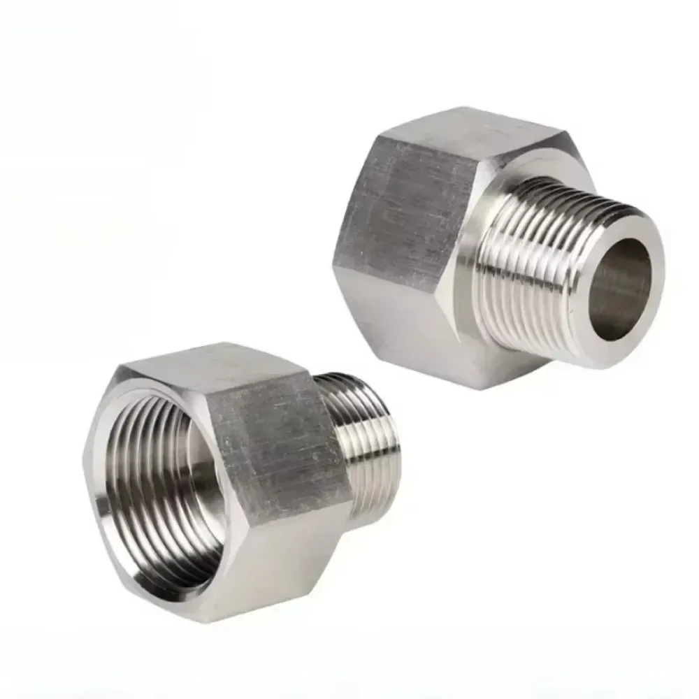 1/4" BSPT Female To Male M10 12 1/8" 1/4" 3/8"BSP NPT Hex Reducer Bushing 304 Stainless Adapter High Pressure for Pressure Gauge