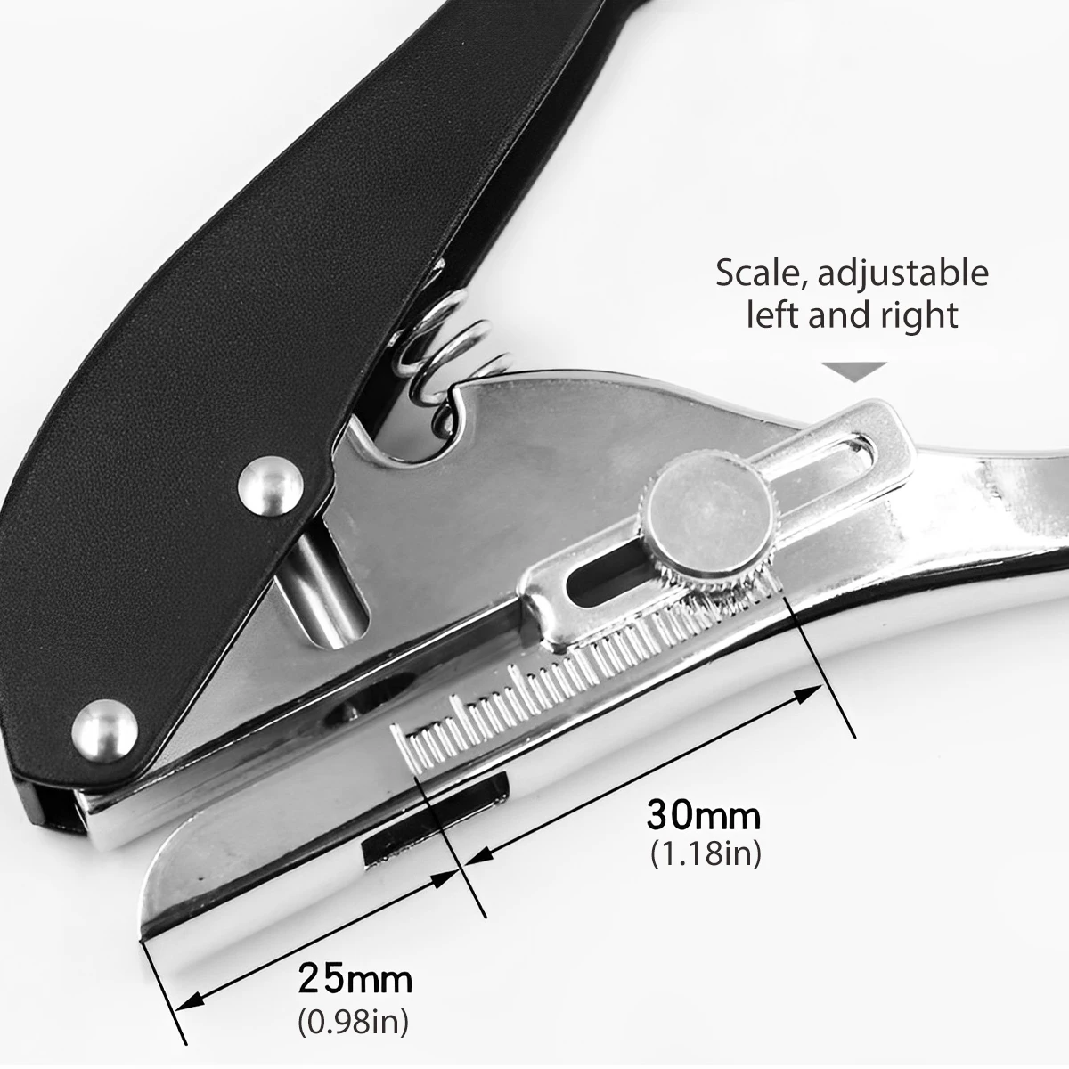 Single Hole Paper Punching Tool 3/8inch Hole Puncher Portable Handheld Long Punch Tool for Paper Cards Plastic Cardboard Metal