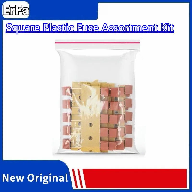 

11values=55pcs Square Plastic Fuse Assortment Kit 392 0.5A 1A 2A 2.5A 3.15A 4A 5A 6.3A 8A 10A 15A 250V Fuses Slow Blow Tube set