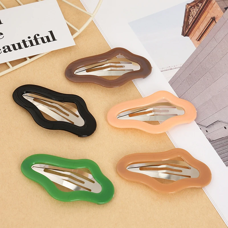 

Cute Cloud Shaped Hollow Out BB Hairpins Metal Geometric Wave Irregular Hair Clip Y2K Style Barrettes Headwear Hair Accessories