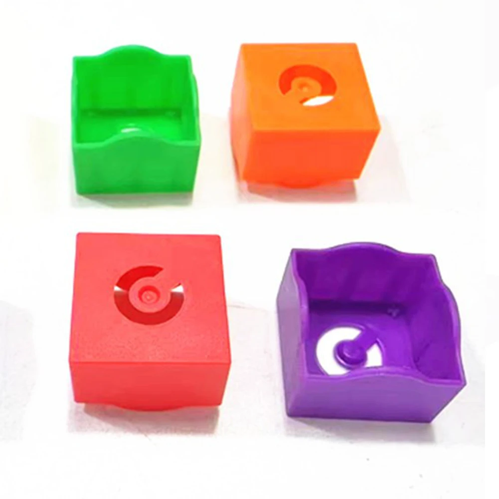 12pcs Snooker Cue Rub Chalk Clamps Plastic 6 Colors Billiard Pole Chalk Box Square Professional  Snooker Accessories