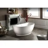 Trinity 69" - Modern White Freestanding Soaking Bath Tubs for bathroom, With Chrome Drain - Semicircular Acrylic Fiberglass 1