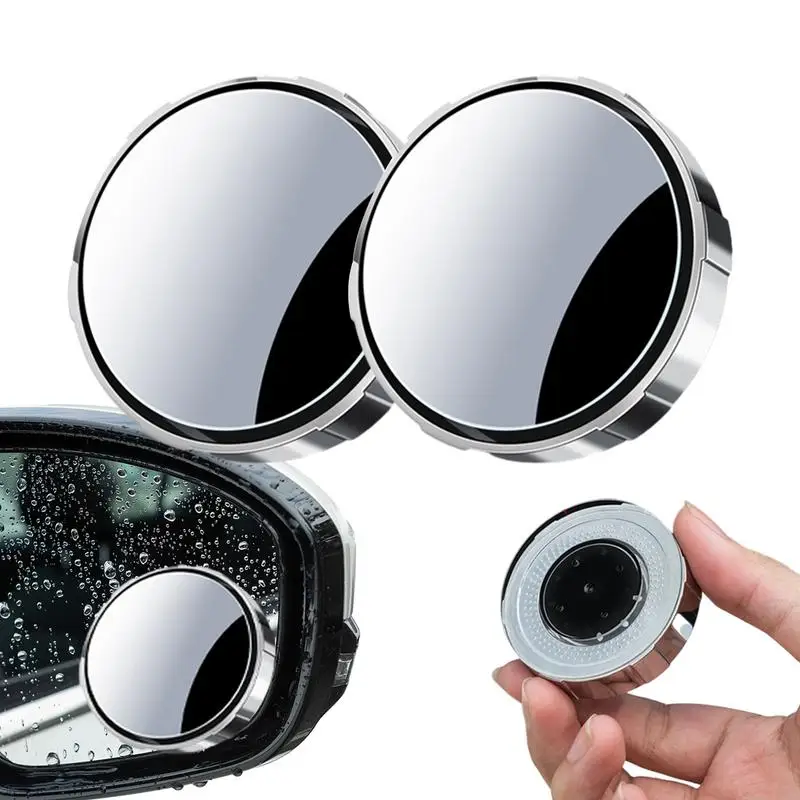 

Adjustable Side Mirror For Car 2PCS Anti-Fog Rotatable Rear View Mirror Round Car Mirror For Rainy & Foggy Days IP65 Waterproof