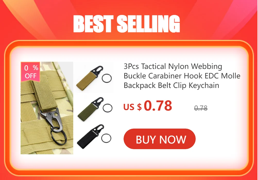 3 Stück taktische Nylon Gurtband Schnalle Karabiner haken edc Molle Rucksack Gürtel clip Schlüssel bund Kleiderbügel für Outdoor-Klettern Camping – Detail 1