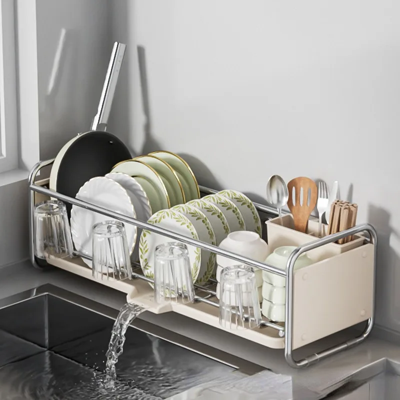 Kitchen Dish Drying Rack,Sink Metal Narrow Storage Organizer