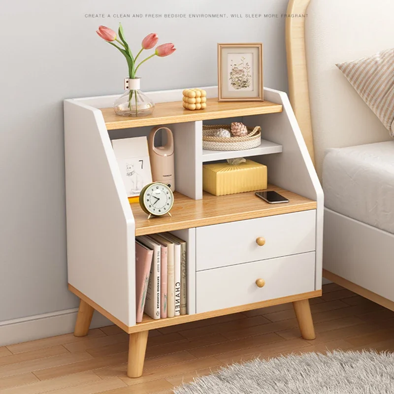 

Wooden Small Complete Nightstands House Librero Mute Unique Module Bedside Table Nordic Wall End Table De Chevet Furniture T50CG