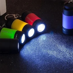 Ultra - Compact USB Rechargeable LED Keychain Flashlight - Waterproof & Portable for Home, Hiking, and Camping (Random color)