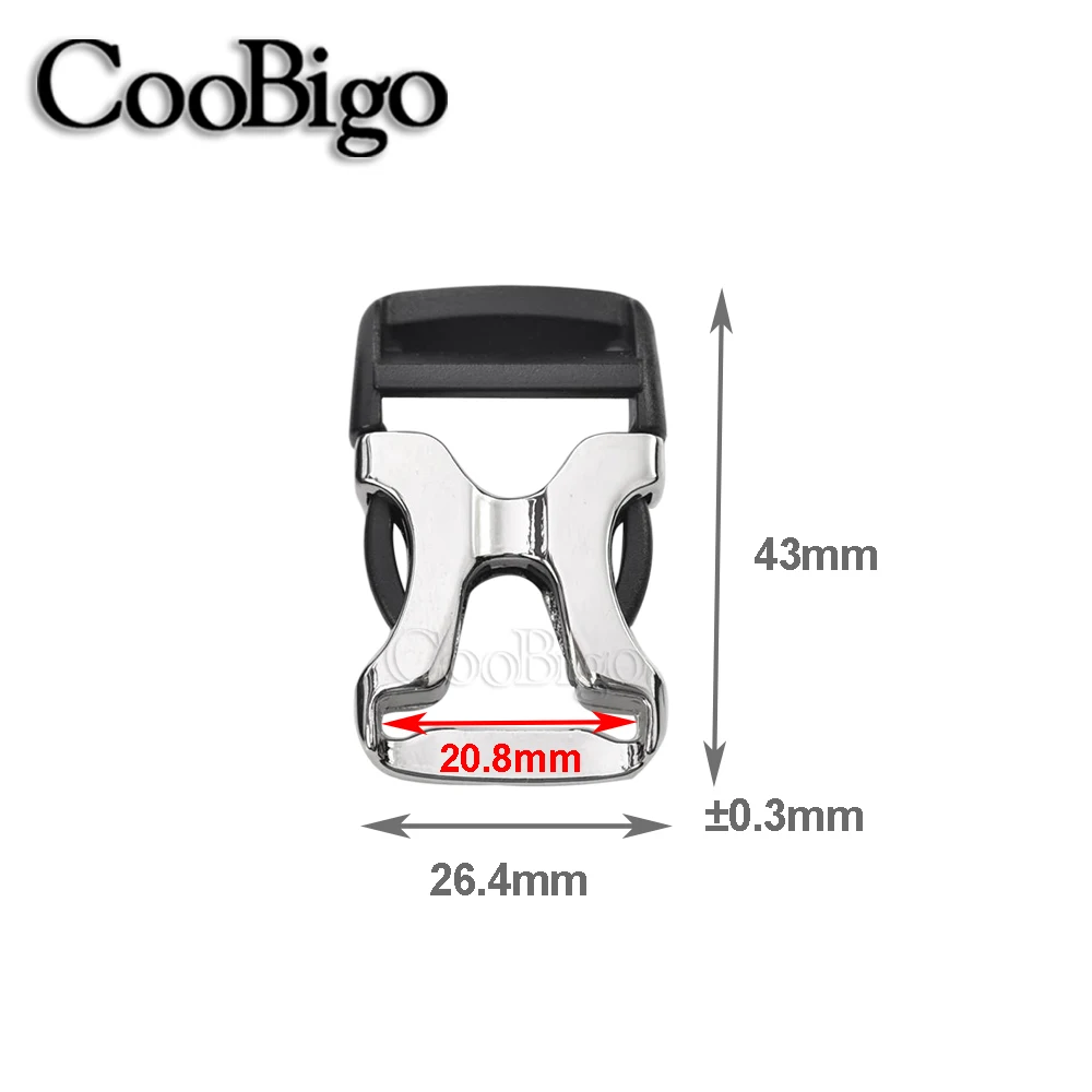 5pcs Plastic Release Buckle Paracord Bracelets Clips Adjust Buckles Outdoor Camping Backpack Strap Luggage Belt Accessories 20mm