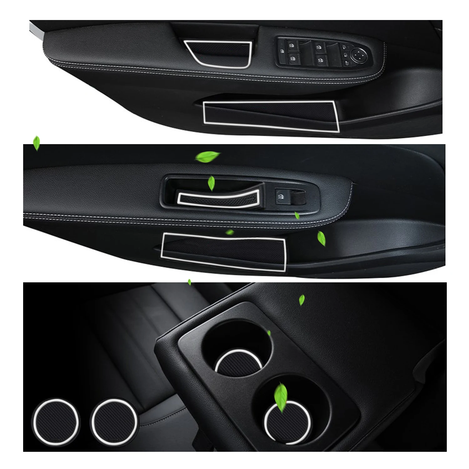 LFOTPP Car Door Groove Mat for Renault Arkana 2021-2023 Anti-slip Gate Slot Pads Auto Interior Arkana Accessories 2023 Europe images - 6