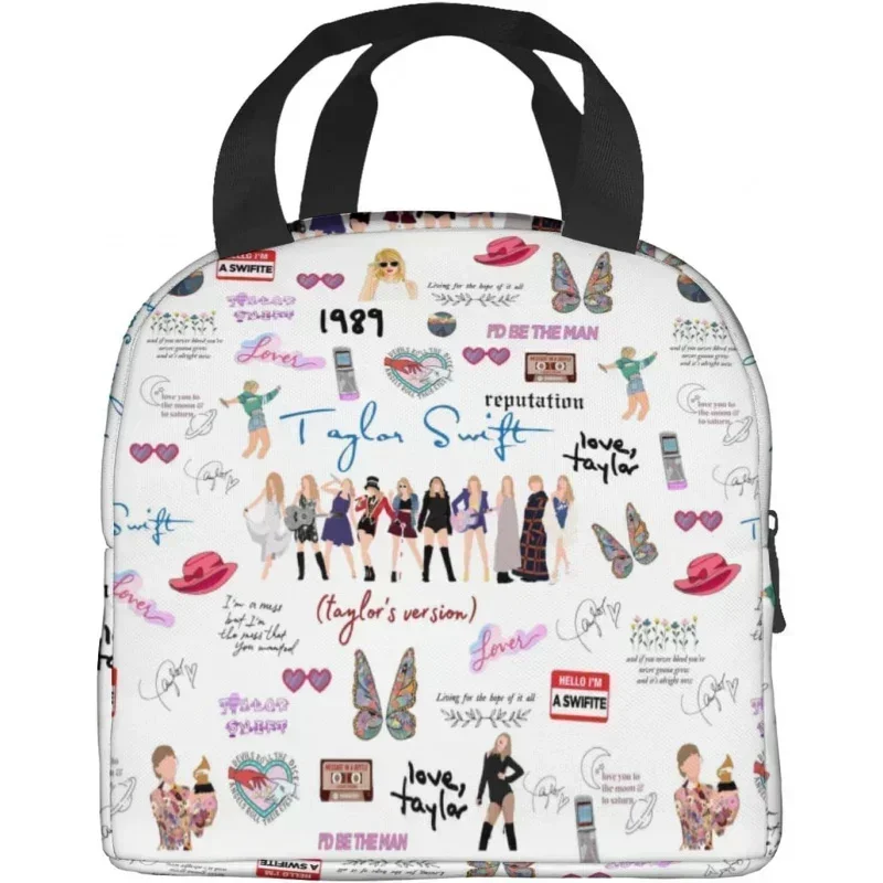 Taylor 1989 Large Capacity Lunch Box Reusable Insulated Lunch Bag Women Refrigerated Tote Bag Work Picnic Beach
