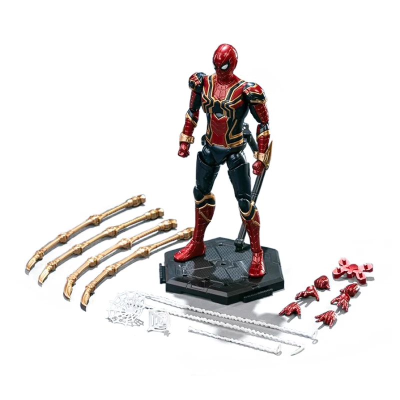 Genuíno marvel figura montado brinquedos 6 polegada ferro homem aranha conjunta móvel anime figura de ação mod brinquedos das crianças presentes