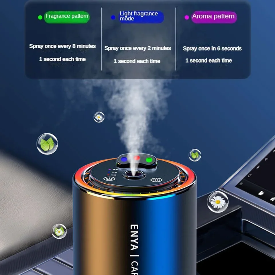 Car Air Freshener RGB Starry Top 3 In 1 Multi-Function Car Aromatherapy LED Light USB Charger Essential Oil Diffuser for