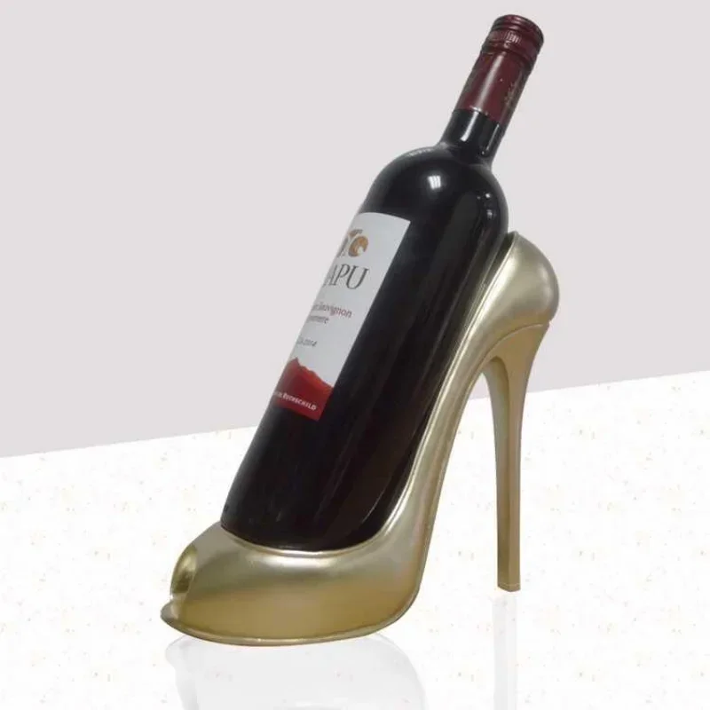 Elegant High-Heeled Shoe Wine Rack - Stylish Home Décor and Gift Ornament