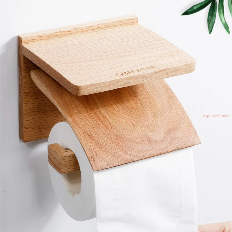 Dérouleur papier toilette WC avec réserve en métal Blanc H 55 cm