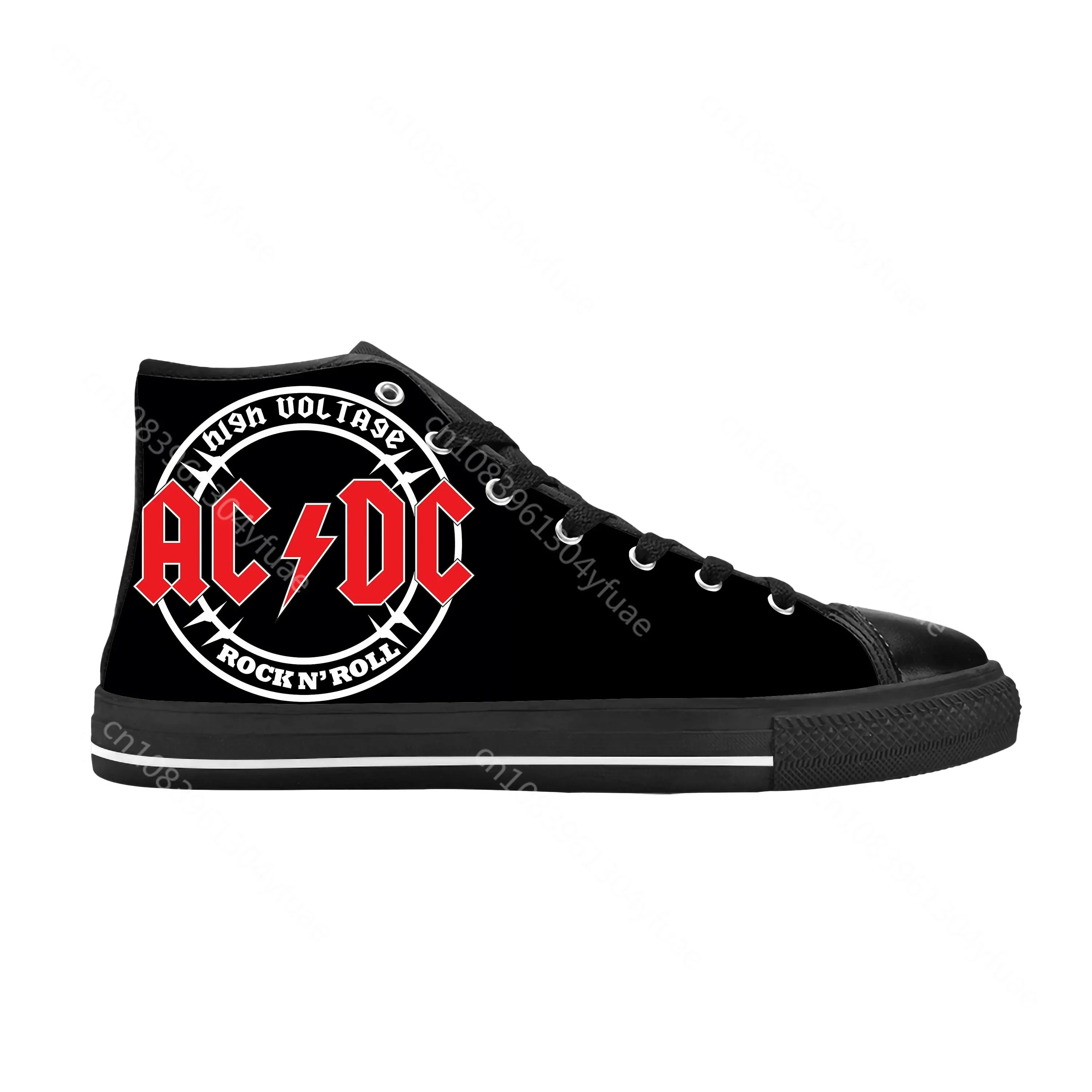 Hot Dcs Hard Blues Heavy Metal Rock Band Ac Acdcs scarpe di stoffa Casual High Top confortevole traspirante stampa 3D uomo donna