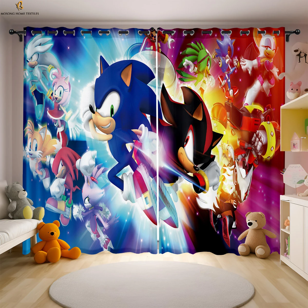 Cute Cartoon Cat Digital Printing Curtain Bedroom Living Room Kitchen Dormitory Decorative Curtain Easy To Wash And Care 2 PCS 5