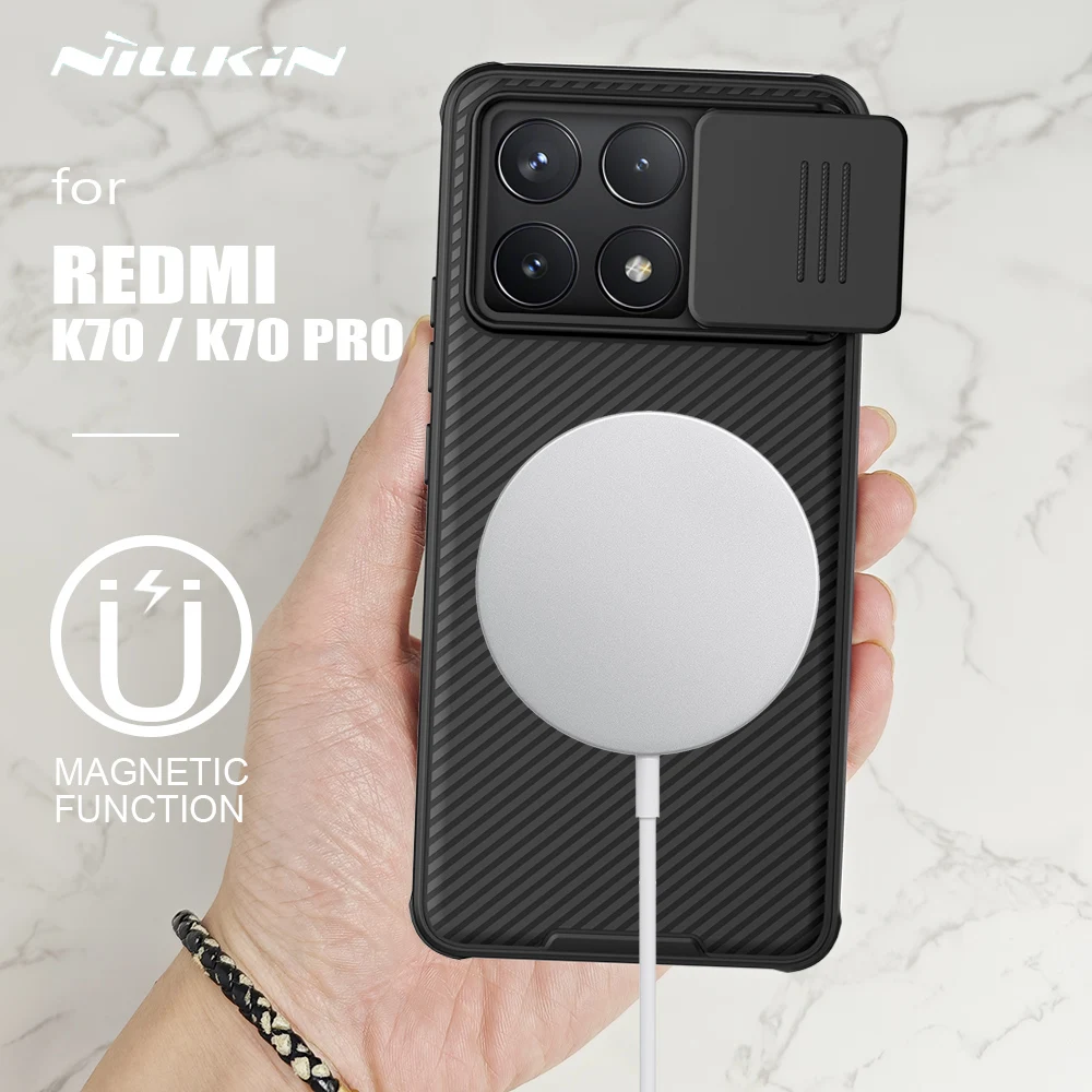 

Для Xiaomi Redmi K70 / K70 Pro 5G Case Nillkin CamShield Тонкий Магнитный защитный чехол для камеры Redmi K70 Pro чехол для объектива