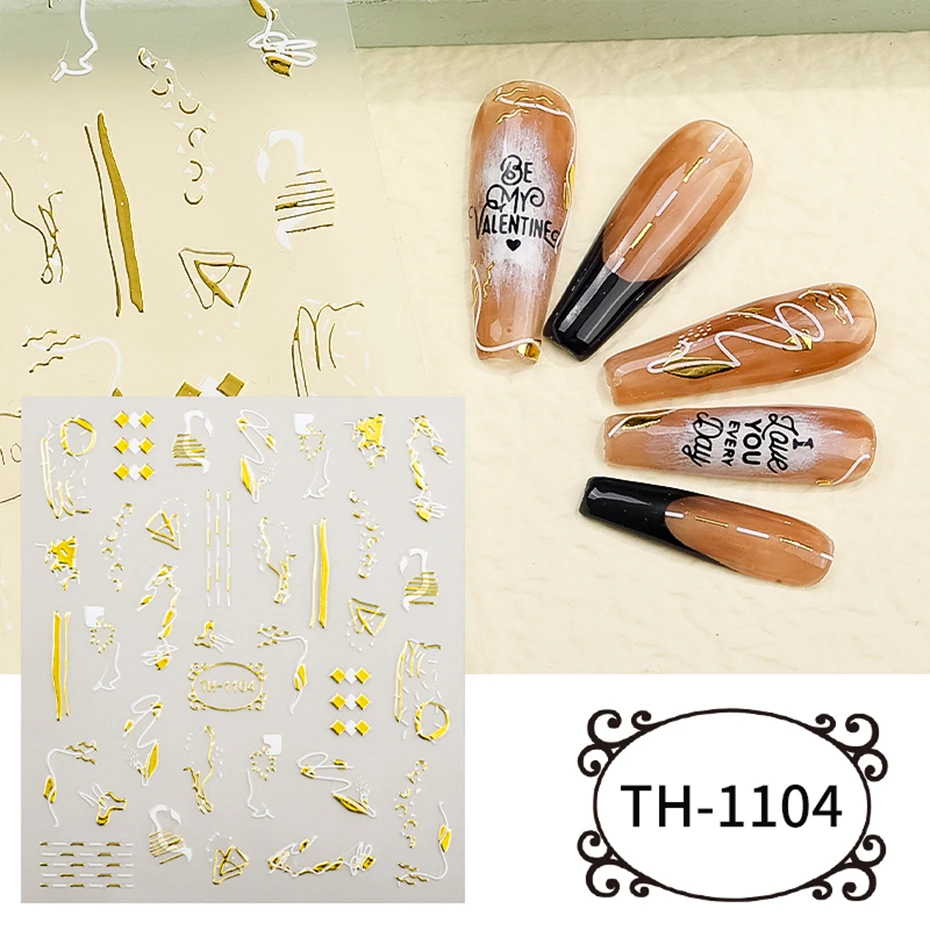 3D kolorowy atrament kwitnący marmurowe naklejki na paznokcie