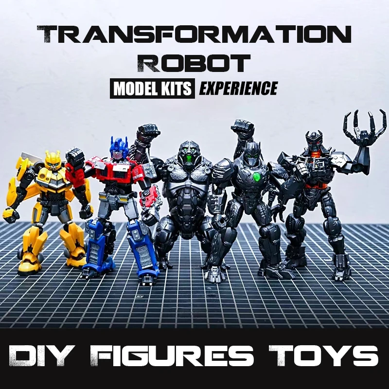 

MOC Warrior Captain Gorilla Optimus Prime Anime Figures Model Transformation Robot Action With Weapon DIY Figures Toys for Kids