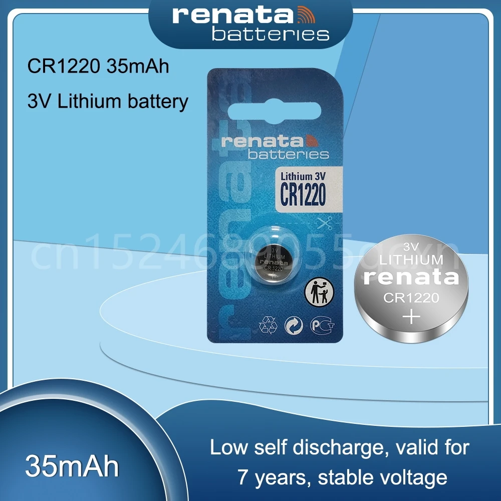 

Литиевая батарея RENATA CR1220 CR 1220 BR1220 DL1220 ECR1220 LM1220 3 в для калькулятора, игрушечной сигнализации