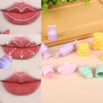 Portable Cartoon Mini Silicone Lip Brush Cute Bear Angled Concealer Brushes Lip Balm Lip Gloss Concealer Make Up Brushes 1