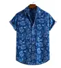 3D Printed Leopard Shirt For Men Casual Fashion Summer Short Sleeves Hawaiian Beach Shirts Personality Lapel Aloha Button Blouse 5