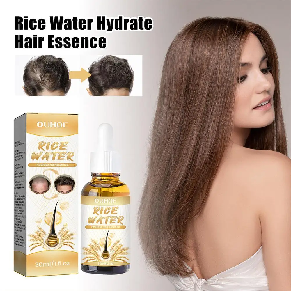 

Biotin Thickening Herbal Serum Rice Water Hydrate Hair Essence Ginger Hair Care Oil Promotes Stronger Hair For Women Men