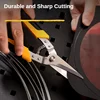 Deli 8.5 Inch Industrial Scissors Cutter Metal Scissors Straight Curved Blade Keel Scissors Multifunction Household Hand Tools 2