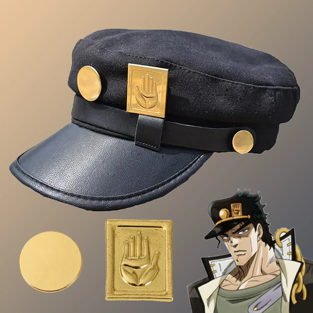 

Adult Kujo Jotaro Cosplay Hat Cap Anime JoJo's Bizarre Adventure Role Play Costume Accessory Men Fancy Dress Up Party Props Gift