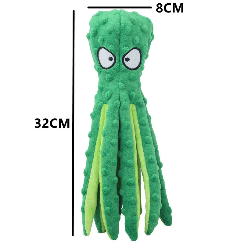Squeaky Dog Toys Soft Plush Chew Crinkle Puppy Toys to Keep Them Busy Octopus Interactive Essentials for Teething Dogs JAF201 3