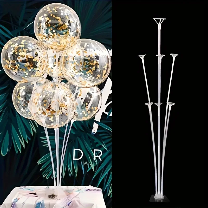 1 Plastic Balloon Table Holder, Self-standing Party Decoration Accessory, No Electricity Required, Feather-free
