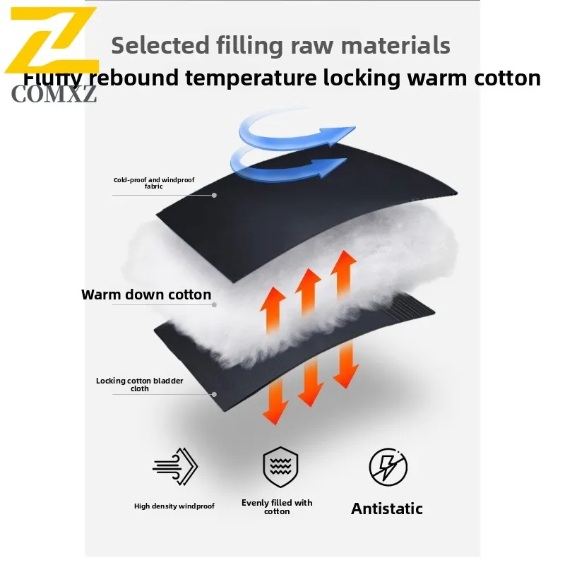 EIAO Men's Winter Padded Work Jacket for Senior Thermal Hooded Coat with Seam-Sealed Technology for Extreme Cold Protection 2025