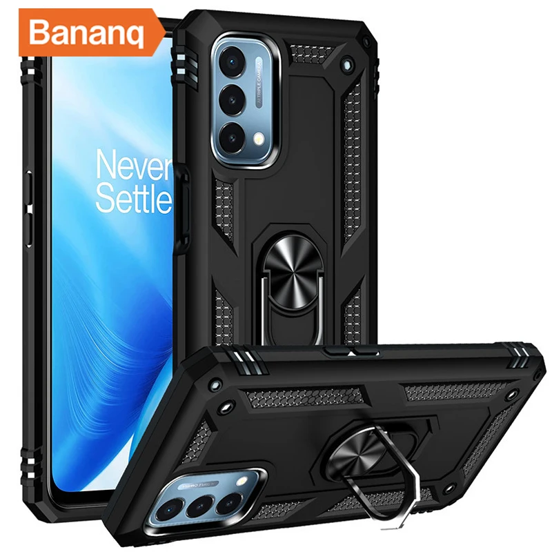 Bananq Shockproof Armor Metal Ring Stand Cover with Magnetic Car Holder