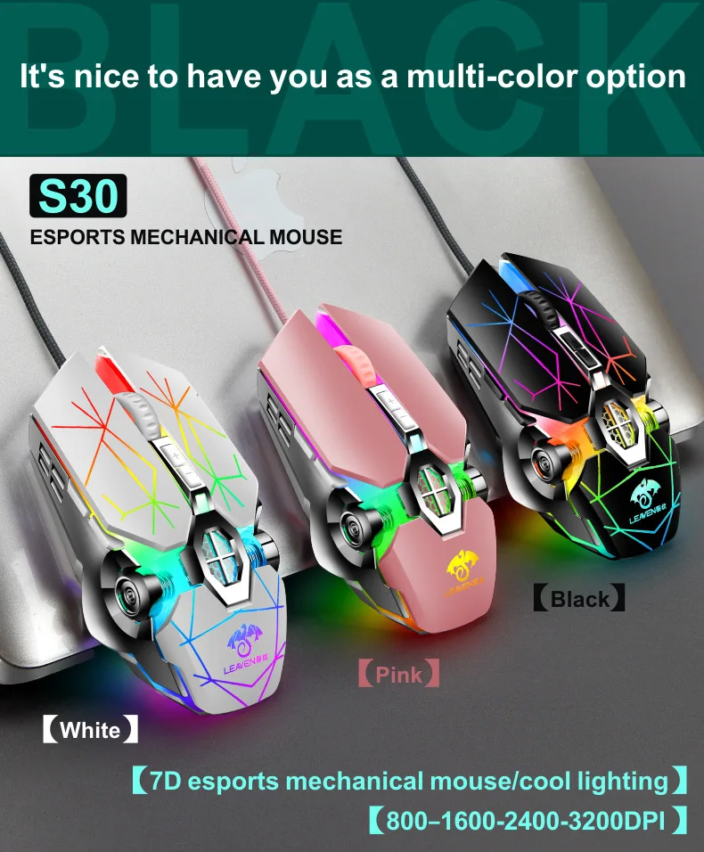 Game-Mouse-Wired-Mouse-Game-Mouse-7-Button-Glow-USB-Computer-Mouse-for ...