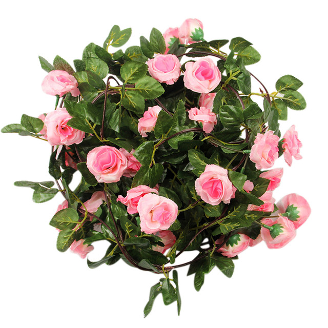 M Artificial Flowers 22 Rose Vine Vine Living Room Pipe Simulation Flower Rose Vine Fake Flower Wall Hanging Wedding Decor