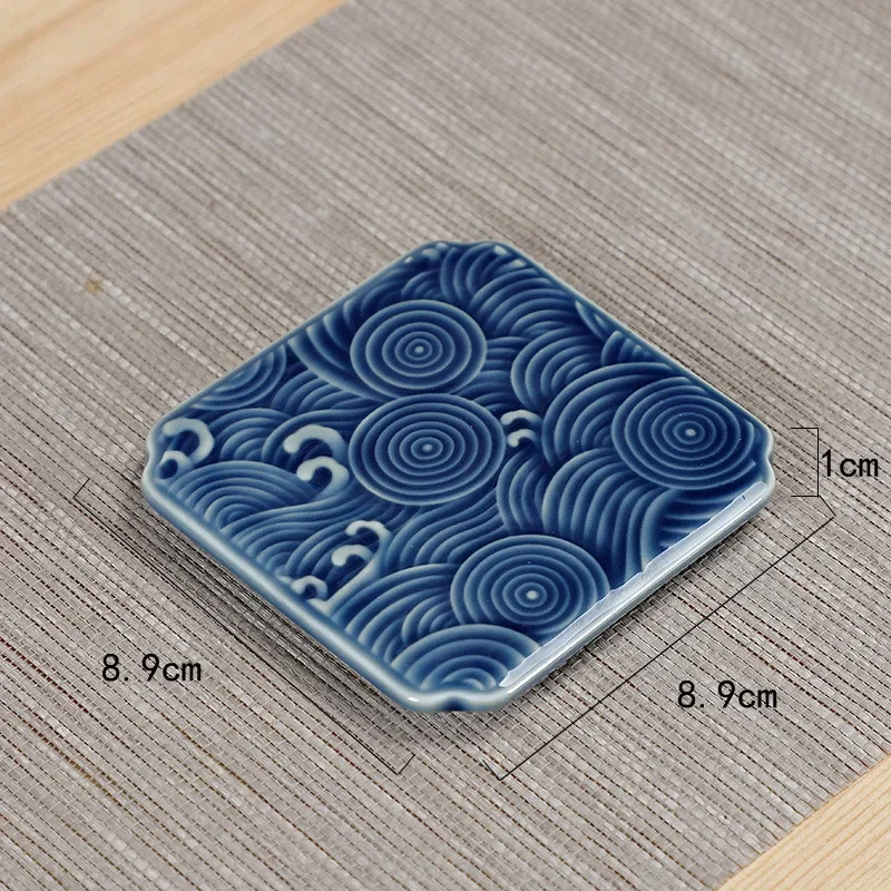 FYSUIMU 6-Pack Floral Coasters – Blue & White Ceramic With Cork Back, 4.1x4.1 Inch, Absorbent Table Protectors - View #5