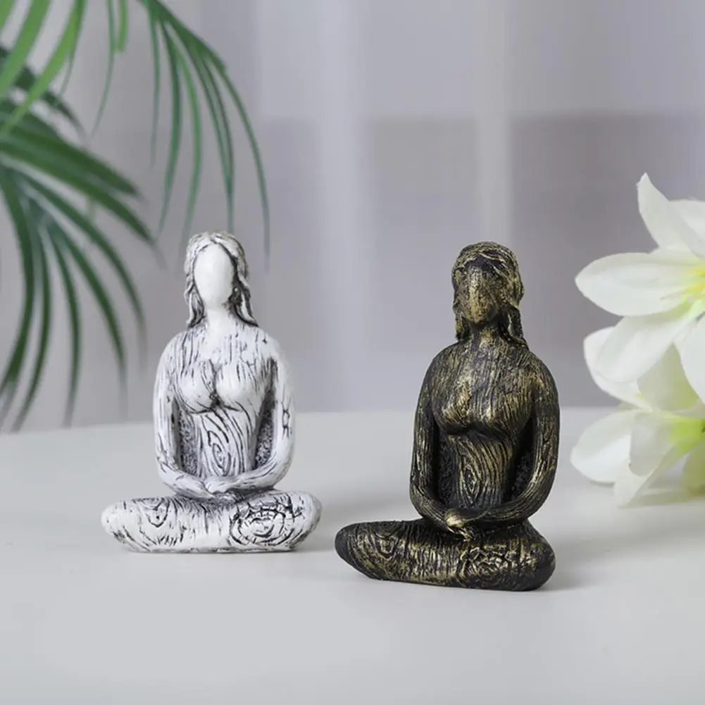 

Уникальная привлекательная Сидящая статуя молитвенного ангела, Сказочная статуя, художественные поделки, украшение стола для гостиной