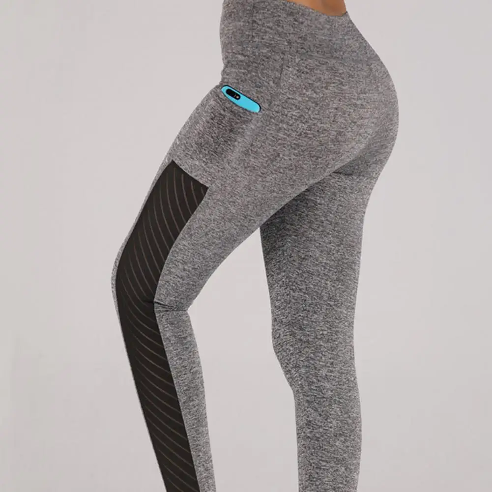 

Pockets Mesh Leggings Stretchy Fitness Running High Waist Yoga Pants Women Sports GYM Legging Workout Leggins Fashion Sportwear