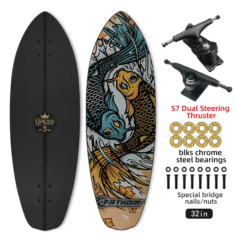 

Zhoya Good Quality Surf Skate Custom For Print Long Skateboard On Sale 4 Wheels Custom -made Skateboard Decks