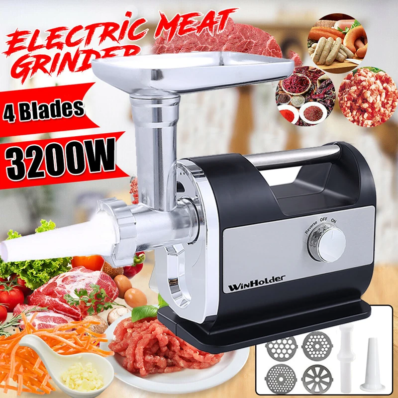 Winholder 3200W Stainless Steel Meat Grinder Multifunctional Electric Meat Grinder Machine For Kitchen and Home Food Processors 6