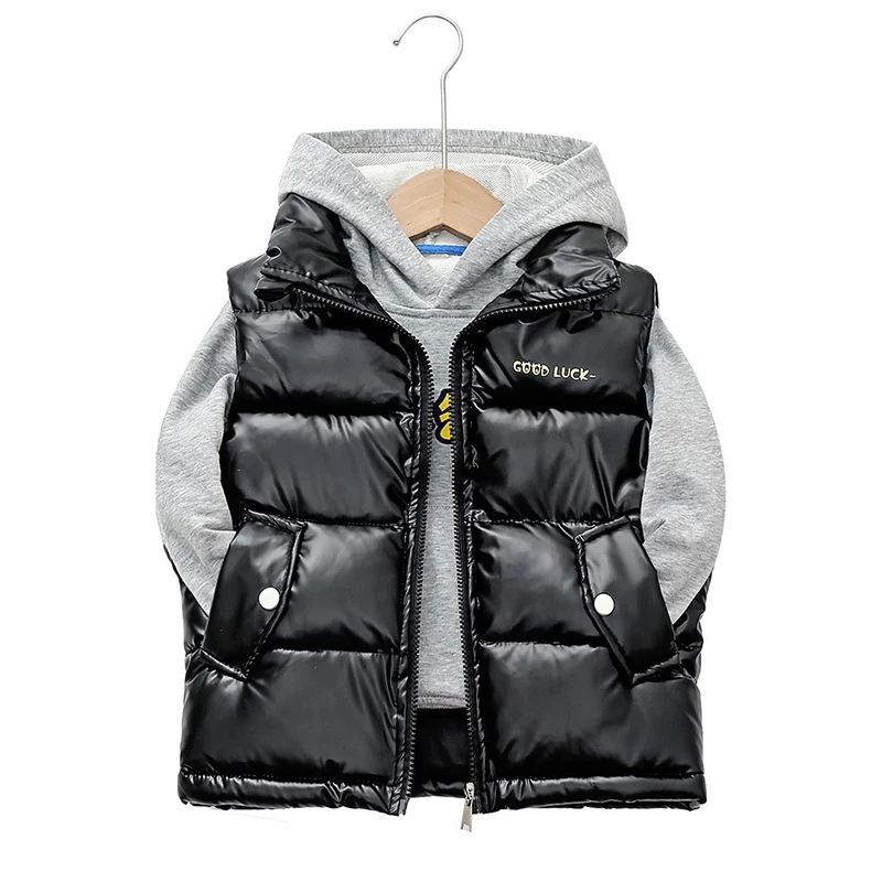 Autumn Winter Children Sleeveless Vest Coats 3-10 Years Boys Girls