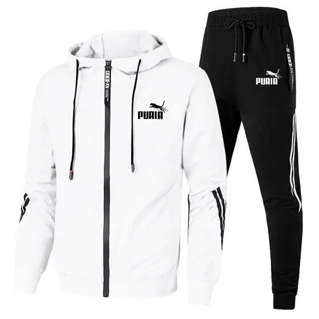 Spring and autumn new men's sportswear 2-piece set zipper jacket casual sports pants brand clothing men jogging sportswear set - Image 5