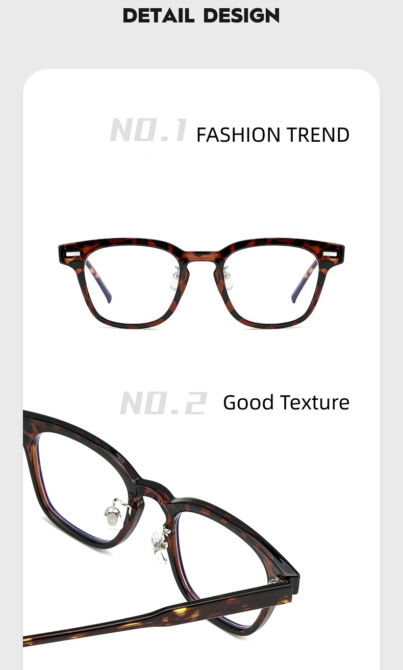Firada Mode transparente Brillen Retro Acetat quadratische Brillen optische Brille Rahmen für Männer und Frauen kbt98310 – Detail 2