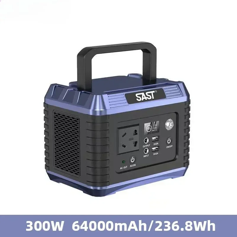 תחנת טעינה ניידת ניידת בעוצמה גבוהה של 300W עם קיבולת של 64000mAh וסוללה חיצונית בנפח גדול לשימוש חירום בטיולים בחוץ